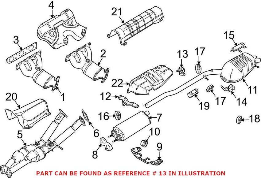 Volvo Exhaust Hanger Bracket - Rear Driver Side 8638499